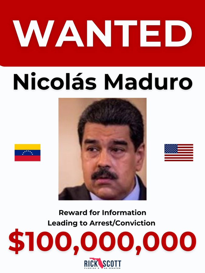 EE.UU. busca aumentar recompensa por captura de Nicolás Maduro a US$100 millones